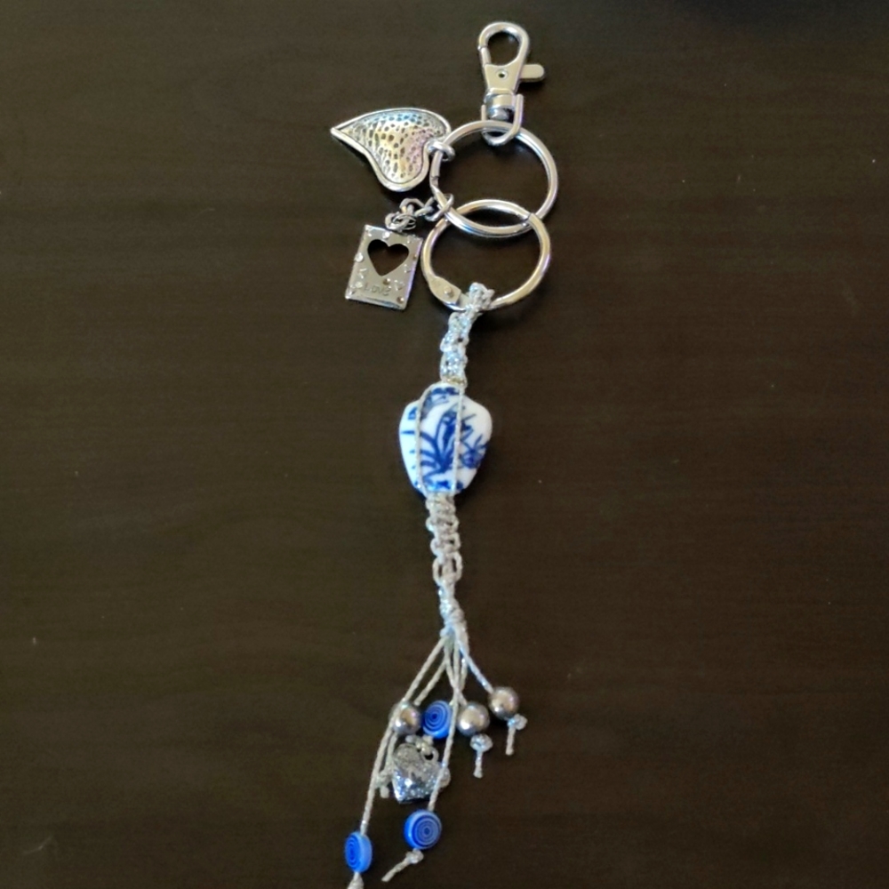 Handmade keychain with purse clip